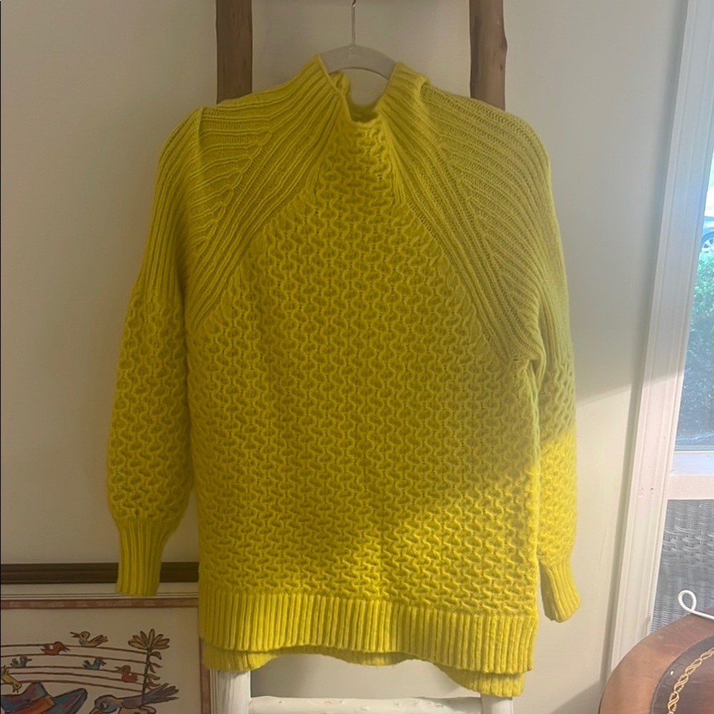 Chartreuse Anthropologie Sweater
